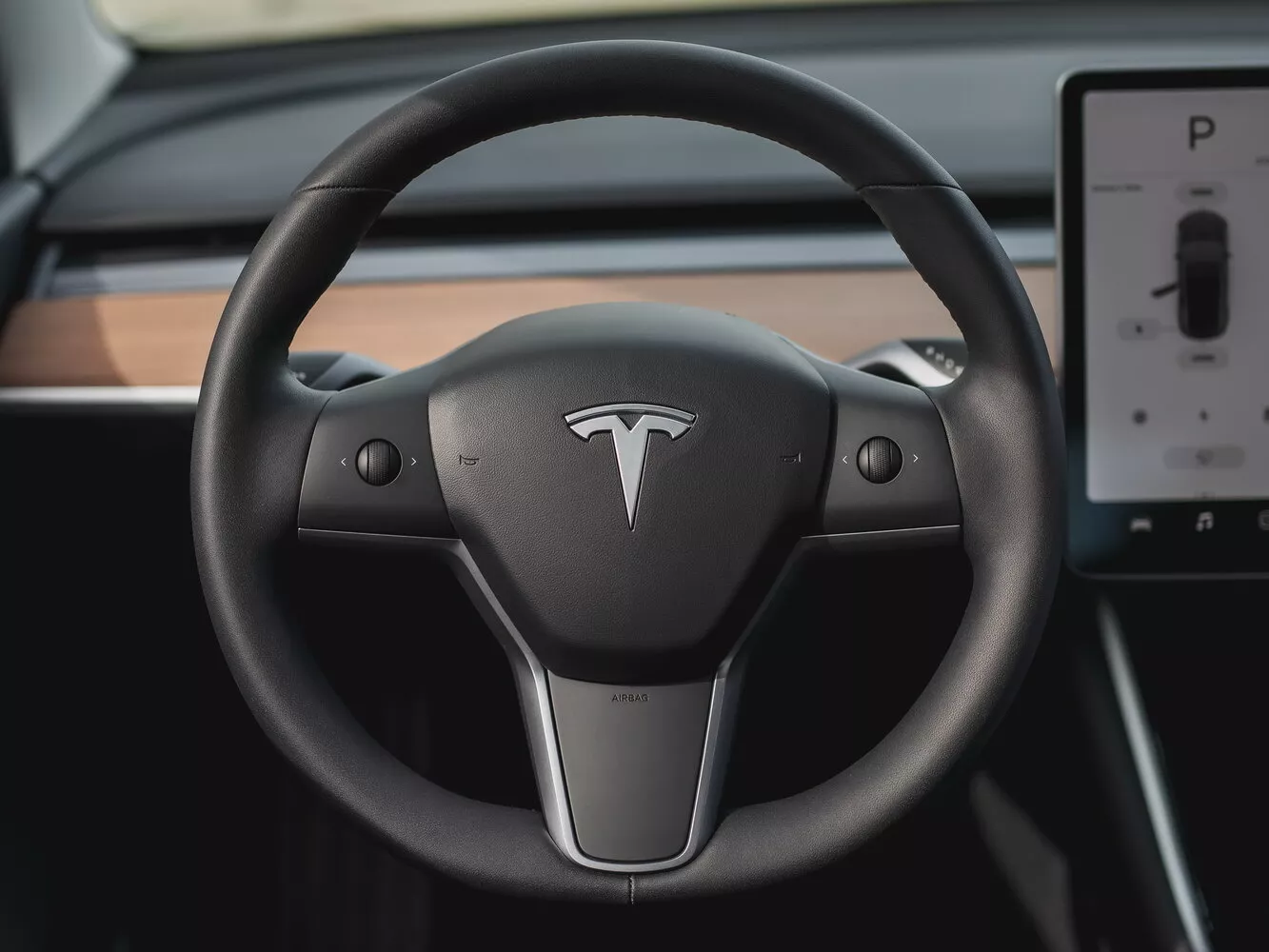 Фото рулевого колеса Tesla Model 3  I 2017 -  2024 
                                            